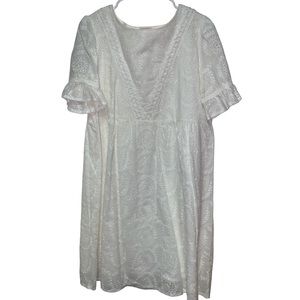 White Lace Embroidered Dress | Solution